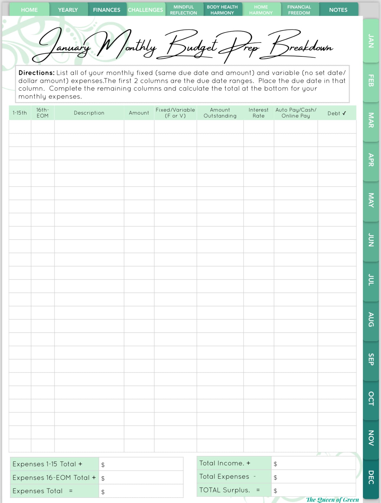 👑 The Queen of All Planners ~ Instant Digital Download