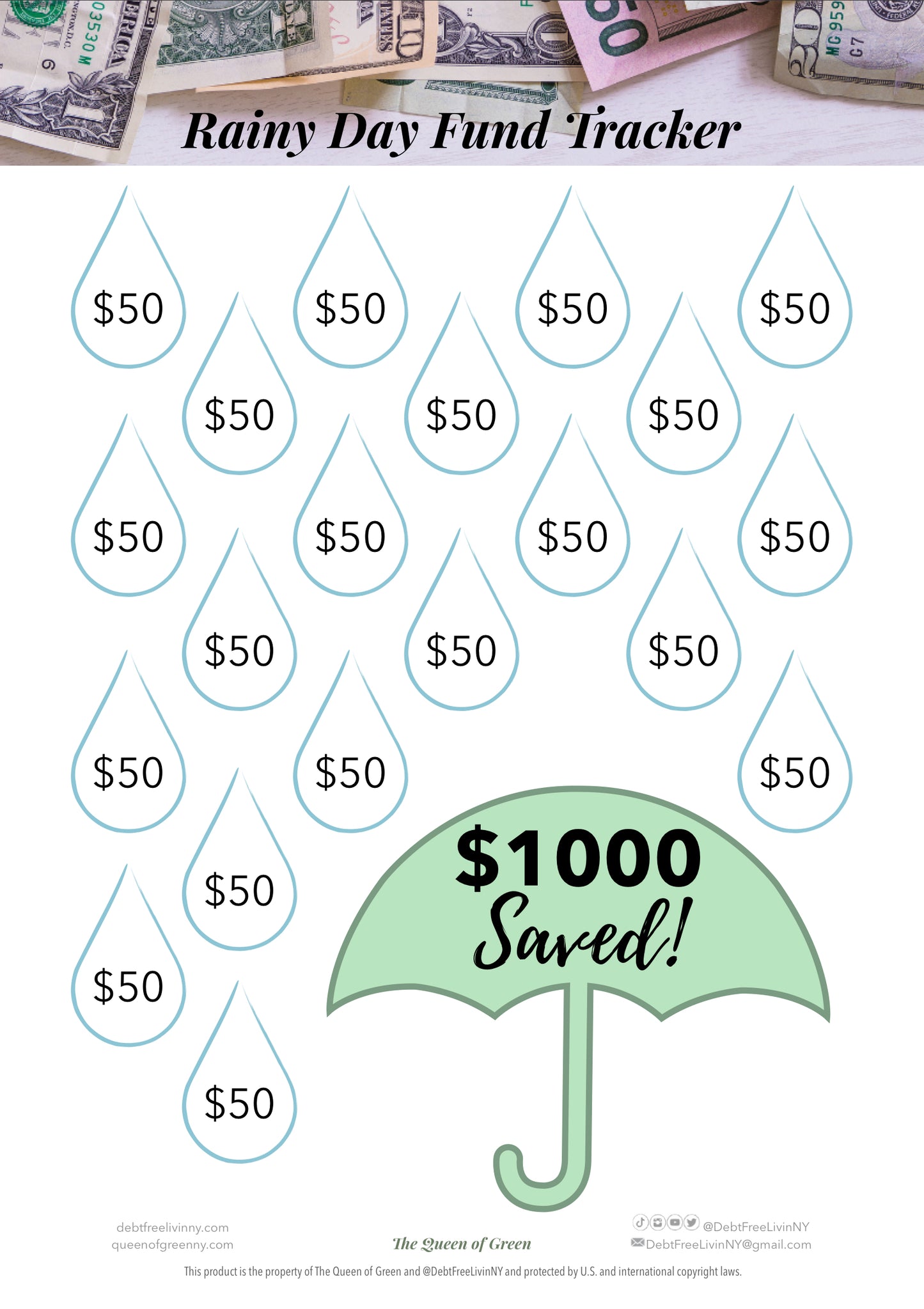 👑 Queen's Budgeting & Savings Challenge Workbooks *digital files included