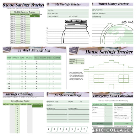 My Savings Challenge Digital Files