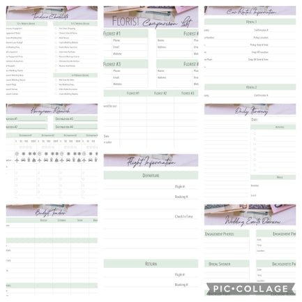 The Ultimate Wedding & Honeymoon Planner Digital File Bundle