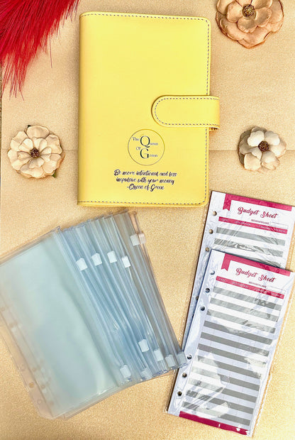 👑 Budget Planner Workbook, Savings Challenge Workbook & 1 cash envelope *digital files included