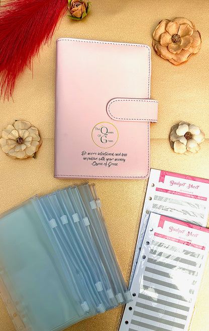 👑 Budget Planner Workbook, Savings Challenge Workbook & 1 cash envelope *digital files included